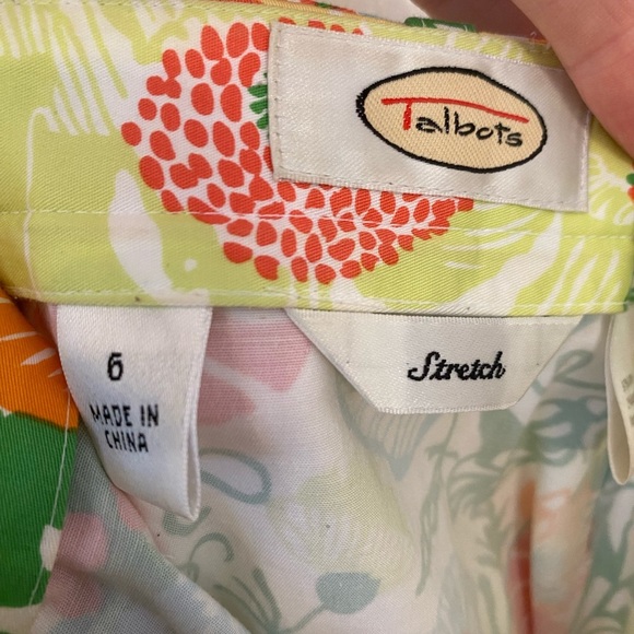 Talbots Spring Time Floral Cotton Skirt - Picture 5 of 6